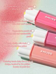 AMUSE DEW TINT 08 Amethyst, Lightweight, Soft, Ultra-Moisturizing, Non-Sticky, Long-Lasting Hydration, High Color Payoff, Creates A Smooth Makeup Finish With Glossy Effect, Vegan Formula, Korean Makeup, 4g/0.14oz - 08 AMETHYST - View 9