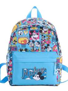 Disney Ba lô 1 chiếc, Ba lô đi dạo phố, Túi trẻ em nhiều màu, Túi đựng đồ dùng văn phòng phẩm, Túi tote đa năng, Thích hợp để mua sắm, tụ tập, làm quà tặng ngày lễ - Balo - Xem 14