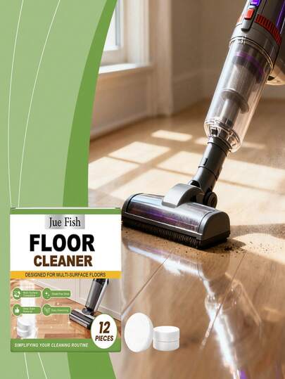 1 pieza Tableta de limpieza de pisos de múltiples superficies. Una tableta de limpieza de pisos para el hogar que elimina manchas, elimina la suciedad, mejora el brillo y tiene múltiples efectos de limpieza. Elimina eficazmente las manchas difíciles en el piso, haciendo que el piso se vea como nuevo, y puede proteger la superficie del piso y prolongar su vida útil.