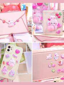 1/2片装全新臀部减压贴纸，适用于手机壳、剪贴簿、工艺品、日记本、可爱贴纸、水瓶、艺术与手工、学习用品、返校季、可爱奖励贴纸、趣味贴纸、书籍装饰、成人贴纸、水瓶贴纸。剪贴簿用品文具 - 均碼 - 查看 4