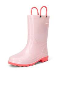 Kids Rain Boots Glitter Boys Girls With Easy-On Handles Sparkly Waterproof Boots Outdoor Playing Rain Boots Unisex-Child  For Rainy Days And School Activities - Hồng - Xem 5