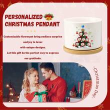 1pc Personalized Christmas Planter - Add A Personalized Touch To Your Holiday Decor With A Custom Potted Plant. This Unique Holiday Gift Is Perfect For Family Gatherings, Couples, And Plant Enthusiasts, Making It An Ideal Choice For Plant Lovers And Holiday Parties. It Can Be Gifted To Mom, Grandma, Her, Or Used As A Home Art Piece, Home Garden Decor, Or Holiday Calendar Decoration. - Multicolor - View 11