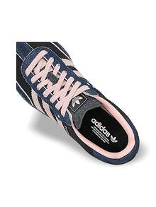 Adidas Giày thể thao Samba OG WW Casual thấm hút mồ hôi thoáng khí đa năng logo trơn dễ giặt nhanh khô thể thao ngoài trời chạy bộ hàng ngày đi học màu đen/hồng/xanh navy JI2679 - Đen/Hồng - Xem 7