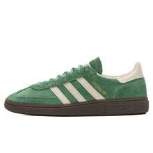 Adidas 男女通用經典休閒運動鞋 HANDBALL SPEZIAL 透氣舒適輕量復古訓練鞋 IG6192 - 綠/白 - 查看 6