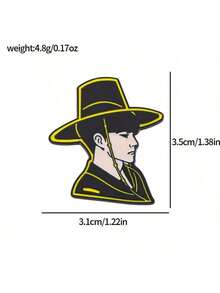 1pc New Badge, Cartoon Style Metal Badge Pendant, Emoticon, Pin, Brooch, DIY Button Craft - Multicolor - View 11