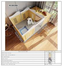 Pet Fence, Dog Barrier With Litter Box, Indoor Use For Small/Medium Dogs, Freestanding Combination Dog Crate - Multicolor - View 11
