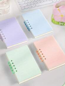1-20pcs Customized Loose-Leaf Macaron Notebook, Office & Study Supplies, 80 Pages. Compact & Portable, Suitable For Classroom Notes, Recording Client Needs, Schedule Planning And Life Organization.