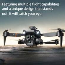 Unmanned Aerial Vehicle With Three Cameras, Vertical Shooting, Optical Flow, Hovering, Intelligent Obstacle Avoidance, High-Definition Aerial Photography, Four Sided Obstacle Avoidance, Quadcopter, Remote-Controlled Aircraft - Multicolor - View 2