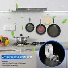 3M 5米长强力双面胶纳米无痕透明亚克力胶带家用电器墙贴家装 - 彩色 - 查看 6