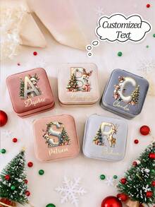 Customized Text Korean Style Internet Celebrity Portable Jewelry Box Storage For High-End Exquisite Jewelry Necklaces, Rings, Earrings, Earrings, Jewelry Storage Box Velvet Portable Jewelry Box Ring Necklace Bracelet Jewelry Box Square Velvet Faux Pearl Jewelry Box Portable Mirror Jewelry Box Storage For High-End Velvet Jewelry Necklaces, Rings, Earrings, Earrings, Jewelry Accessories Back To School,Home Refresh,Customized Jewelry Boxes,Chic Autumn,Home & Living,Haunt Your Home,Souvenirs,Reusable,Adorable,High-Quality,Elegant Living,Artful Living - Multicolor - View 15