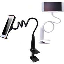 Long Arm Gooseneck Clip On Phone Stand Holder Universal Bracket Mount Clamp Fits All Phones Tablets For Versatile Use - 黑色 - 查看 7