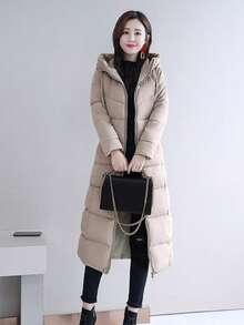 Women Winter Coats - Màu Khaki - Xem 1