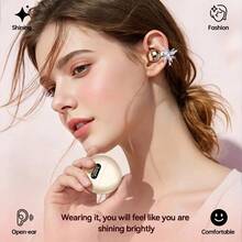 NEW SENYANG Wireless Open-Ear Headphones, 2025 OWS Clip-On Earphones, Butterfly Earring Headphones, Pure Stereo Sound, Suitable For Sports/Outdoor And Multi-Scenarios, Wireless Earphones, Clip-On Earphones, Travel Earphones, Fashion Earphones, Gift, Holiday Gift For Girls & Women, Sports Earphones, Travel Wireless Earphones, Stereo Earphones, Fashion Aesthetics, Halloween Gift - Q71(21) - View 4