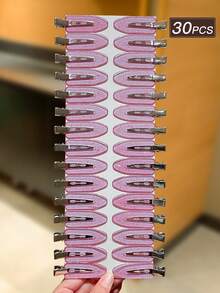 30个装女士透明紫色发夹，简约风格，小巧精致，鳄鱼夹设计，女士发饰，发夹，度假配饰，适合日常休闲和户外佩戴，发饰，女士配饰，发卡，发夹，头部配饰，发卡 - 淡紫色 - 查看 6