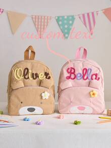 1 Peça Mochila Infantil Personalizada, Mochila Personalizada para Crianças Pequenas, Presente Comemorativo de Volta às Aulas para Crianças - Multicolorido 3 - Visão 2