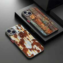 Custodia per telefono con motivo arrugginito in stile vintage industriale, cover di lusso compatibile con 16, 15, 14, 12, 13, 11 Pro, XR, XS, personalizzata con stampa, compatibile con 17, 17 Pro, 17 Pro Max - Nero4 - Visualizzare 3