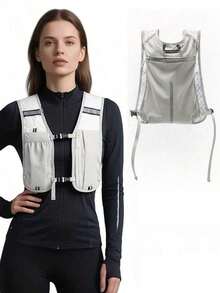 Reflective Running Vest With Front Phone Holder Breathable Hydration Vest Pack Adjustable Chest Waist Strap Lightweight Water Backpack For Women And Men Runners Vest Multi-Functional Sports Bag For Trail Cycling Hiking Climbing Marathons Running Gear Sport Essential Accessories - Multicolor - View 11