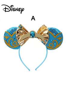 Disney 1pc- Princess Headband, Frozen, Ear Headband, Anime Glitter Headband, Cute Accessories, Ideal For Easter, Halloween, And Christmas, Christmas Gifts, Party Gifts