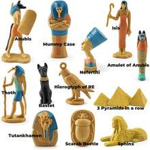 Hand-Painted Ancient Egypt Mini Figurines - Astronautics & Space Exploration Toy Statues Science Simulated Models Educational Playset - Realistic World Iconic Landmarks Architecture Buildings Kit - Human Body Model 3D Body Parts Anatomy Learning Toys For Kids, Perfect Cupcake Toppers Ornaments Party Favors Es Safari Solid Toy Figures Birthday Christmas Ideal Gifts For Boys & Girls - Multicolor - View 4