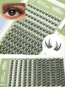 132 Peças Kit de Cachos de Cílios C Wispy Natural 8-18mm, Kit de Extensão de Cílios Agrupados, Cílios Individuais DIY Falsos Kit de Extensão de Cílios com Adesivo e Selante de Cílios, Pinça Removedora de Cílios, Faixa de Cílios Fina e Invisível - Preto - Visão 4