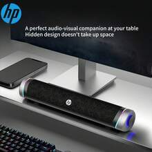 HP Compatible Wired/Wireless Speaker With 360-Degree Surround Sound And RGB Lighting Effects, Teardrop Shape For Enhanced Sound Transmission - Black - View 1