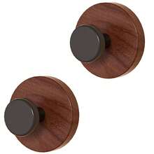 Suction Cup Wreath Hanger, Adhesive Wooden Wall Coat Hooks, Farmhouse Decorative Natural Walnut Wood Towel Hooks For Front Door/Glass Window/Over Door/Outdoor/Kitchen, Hanging Hats Towels Robe Clothes Keys Bags Jackets Christmas/Thanksgiving/Halloween/Christmas Decor, Practical Home Storage Items - Multicolor - View 9