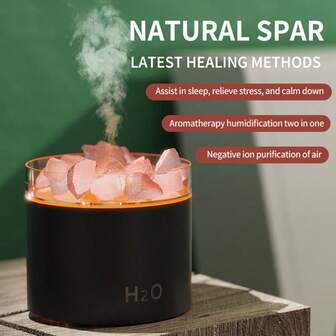 1 pieza Máquina de aromaterapia de cristal creativa de 160ml, luz nocturna ajustable de 7 colores, luz de ambiente, atomización y humidificación, gran capacidad de atomizador de aceites esenciales de aromaterapia, adecuado para múltiples escenarios como oficina, sala de estar, dormitorio