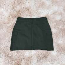Women's Cargo Skirt With Star Rhinestone Shine - 軍綠色 - 查看 5