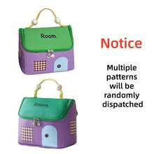 1 pezzo Borsa trucco per donne con motivo dopamina, grande capacità, scomparti, portatile e impermeabile per il viaggio, da tenere in mano