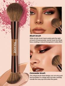 MAANGE 9件套亲肤舒适化妆刷套装，超柔软，包含粉底刷、遮瑕刷、修容刷、鼻刷，适合日常面部彩妆，粉底刷适用于液体粉底，适合女性和女孩使用。套装包含化妆刷，化妆刷套装，全套化妆刷套装，化妆套装，化妆刷套装，化妆礼品套装，赠品，专业化妆刷，全套化妆刷套装 - 咖啡棕 - 查看 7