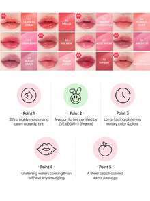 AMUSE DEW TINT 08 Amethyst, Lightweight, Soft, Ultra-Moisturizing, Non-Sticky, Long-Lasting Hydration, High Color Payoff, Creates A Smooth Makeup Finish With Glossy Effect, Vegan Formula, Korean Makeup, 4g/0.14oz - 08 AMETHYST - View 8