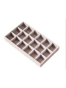 1/9 Pieces Gray Velvet Jewelry Display Tray, Stackable Jewelry Storage Tray, Jewelry Organization Tray, Drawer-Style Jewelry Display Cabinet, Suitable For Earrings, Necklaces, Bracelets, Rings, Multiple Sizes - Multicolor - View 16