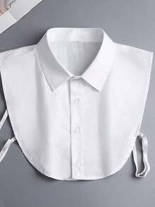 1pcs Simple Versatile Shirt Collar Insert, Suitable For Daily Wear - White - View 2