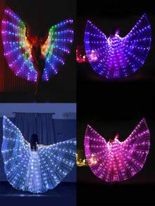 LED Luminous Wings Suitable For Stage Performance, Lighting Decor, Clothing Accessories, Holiday Gifts, Belly Dance Costumes, Festival Party Decor, Room & Home Decor, Theme Party Decor, Valentine's Day Decor, Also Applicable To Carnival Costumes And Performances - Glowing Wings - View 2