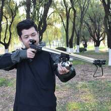 1set Outdoor Hunting Retractable Slingshot Set, High-Quality Shooting Equipment, Special Set For Shooting Practice And Competition, Holiday Gifts And Birthday Gifts For Family And Friends - 彩色 - 查看 3