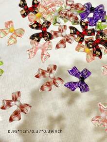 50 قطعة زخرفات DIY جميلة بشكل فراشة مطبوعة، أحجار راين 3D مربعة مناسبة للملابس وديكور المنزل وأغطية الهواتف والأعمال اليدوية والهدايا - متعدد الألوان - مشاهدة 7