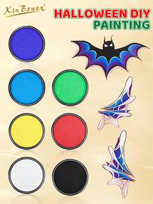 新博文专业纯色艺术颜料块 - 水性颜料,适用于节日绘画、万圣节绘画、DIY工艺品和创意艺术项目 - 均碼 - 查看 3