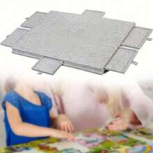2-In-1 Design 1000 Pcs Puzzle Board Storage Organizer W/Drawers Portable - Grey - View 7