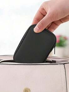 1PC Portable Mini Storage Bag, Mobile Phone Charger Data Cable Organizer Bag, Zipper Around Box Wallet, USB Charger Headphone Organizer, Portable Hard Drive Earphone Case USB Charger Headphone Organizer, Portable Hard Drive Earphone Case Power Bank Travel Portable Charger Charger Case School College Headphone Case Cable Bag Electronic Bag Power Bank Charger - 彩色 - 查看 10