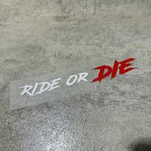 1pc SC MOTO GN Ride Or Die Motorcycle Helmet Decal - Waterproof Vinyl Sticker With Red & White Lettering, Matte Finish, Self-Adhesive For Motorcycle Helmets, Tank Tops, Scooters, Road Bikes - Scratch Cover-Up Decoration, Vibrant Colors, Motorcycle Accessories, Motorcycle Stickers, Outdoor Sports Gear, Bold Graphic Design, Durable Adhesive, Decals, Vinyl Stickers, Stickers For Vehicles, Car Decals