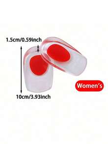 1 pereche de tampoane din silicon pentru călcâi, pernițe transparente pentru călcâi, branțuri sport, inserții pentru ameliorarea durerii de călcâi, protecție pentru călcâi pentru stat în picioare pe termen lung