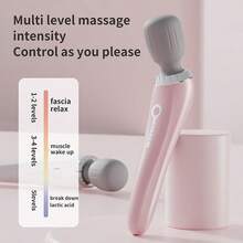 This Mini Neck And Shoulder Massager Features A High-Torque Motor To Relax Tired Areas. Suitable For Multiple Body Parts, Including Shoulders, Neck, Waist, And Back. This Portable Mini Massager Is Easy To Carry,1000mAh Battery - 粉色 - 查看 6