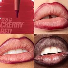 1PC Long-Lasting Waterproof Lip Liner Pencil, Velvet Brush Head Soft And Comfortable - Matte Finish, Non-Sticky Formula, 24-Hour Smudge & Transfer Proof, With Precision Applicator Pen - Non-Drying Formula - Ideal Gift For Everyday & Special Events - 彩色 - 查看 12