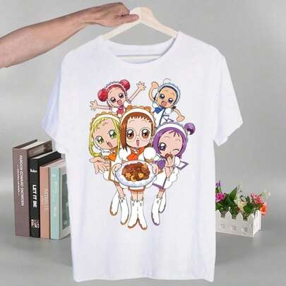 Ojamajo Doremi Magical  Harajuku T-shirts Summer Men/Women Hip Hop Funny Print Tshirt Streetwear t shirt Short Sleeve Tee Top