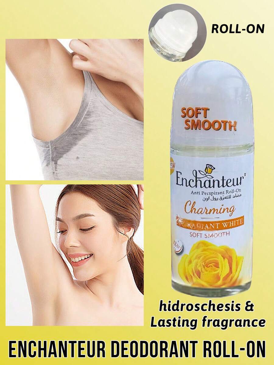 Enchanteur 魅力香氛止汗滚珠，止汗，抗菌，除臭，香味优雅，清新，清爽，持久，快速吸收，便携，易于涂抹，舒缓，适合所有皮肤，适合日常外出 - 魅力柔滑香氛 - 查看 1