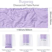 1 件/5 件/10 件浅紫色褶皱桌旗、折叠桌布、节日生日装饰、婚礼装饰、节日家居装饰、派对房间桌面装饰、紫色桌布、桌旗、淡紫色纯色桌布、生日装饰、婚礼装饰、2025 新年装饰、派对回礼、宝贝洗礼派对装饰