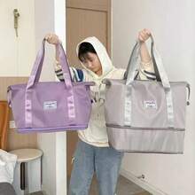 Bolsa de Fitness y Viaje para mujer,Expandible.Ligera,y se puede aquipar con una barra de traccion - Gris - Ver 5