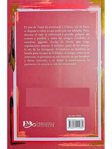 La odisea  - Libro Del Autor: Homero  - Colección: Biblioteca Escolar. (Síntesis Del Libro) Edad: + 12 años. Género: Narrativa Épica. Formato: Pasta Blanda Páginas: 95 Medidas: 21 cm x 14 cm. - Síntesis del libro - Con Guía de Trabajo – Preguntas De Comprensión Lectora - con Ejercicios y Actividades Didácticas. – Para jóvenes de 12 años en adelante.  La Odisea es una historia clásica de la antigua Grecia.  En esta asombrosa narración Odiseo debe iniciar el camino de vuelta a su hogar, la isla de Ítaca, Lo hará junto con sus compañeros, pero no será fácil.  El dios del mar, Poseidón, provocará naufragios, tormentas, temibles gigantes, sirenas y un sinfín de obstáculos en el viaje.  ¿Podrá Odiseo, con su valentía y audacia vencer todos los retos que se le presenten para encontrarse con su amada Penélope?  Descúbrelo leyendo esta genial aventura escrita por el poeta Homero. - Libro único - Ver 2