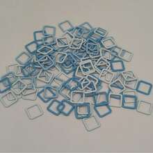 新品上市 20/30/50/60/70/100个方形记号扣 - 随机颜色 方形记号扣 钩针锁针计数器 缝纫工具、编织用品，适合初学者和老年人的理想礼物 - 藍色系 - 查看 9