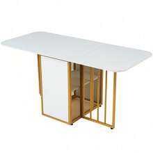 Esszimmertisch, Zeitgemäßer Esstisch, Rechteckiger Esstisch, Kaffee-Freizeittisch, Modern einfacher Esstisch, weiss